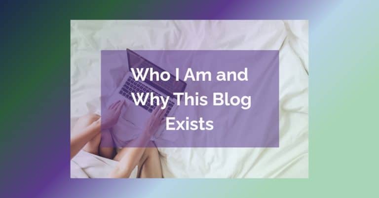 Person working on laptop in bed - chronic illness blogger origin story
